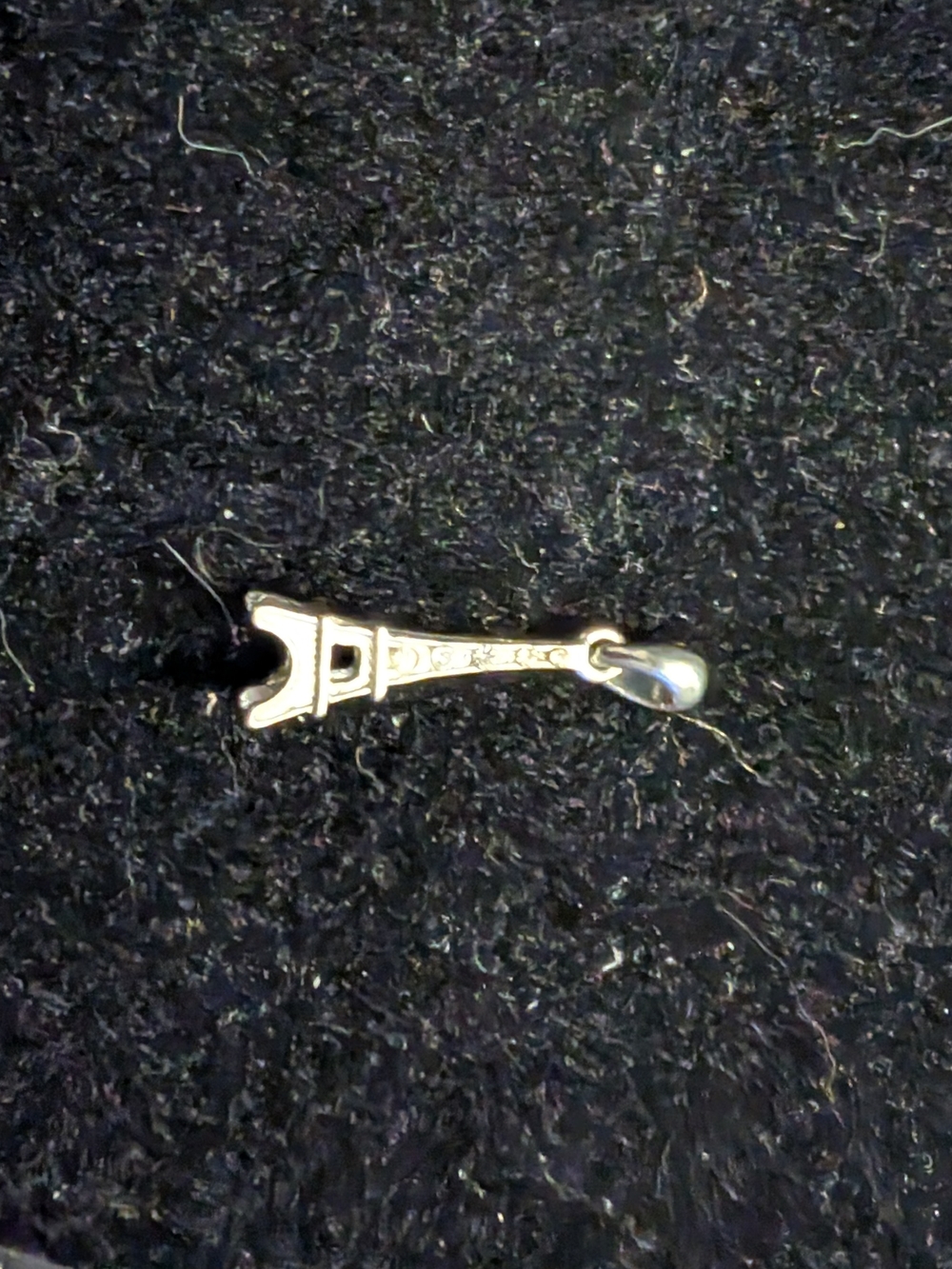Silver And Crystal Eiffel Tower Charm Pendant